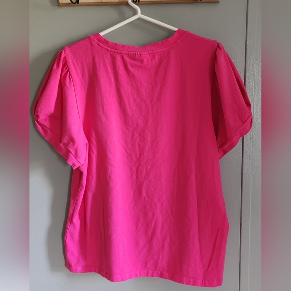 On 34th Bright Pink Puff Sleeve Top XL - Picture 5 of 5